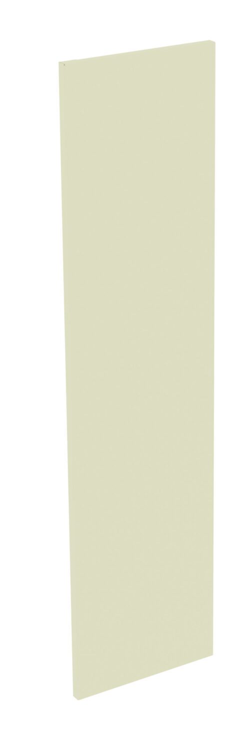 A tall, rectangular, pale green panel standing upright against a white background.