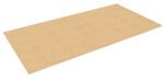 Rectangular piece of medium-density fiberboard (MDF) with a smooth, light brown surface.