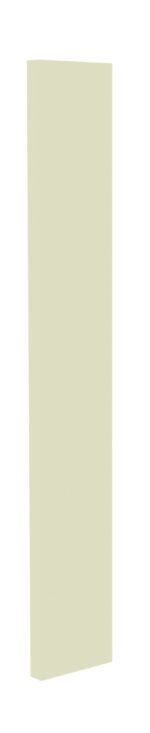 A vertical, tall, and narrow beige panel against a white background.