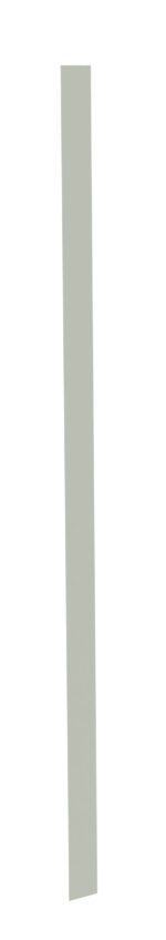 A tall, narrow, vertical gray rectangle against a white background.