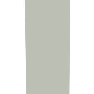 A rectangular, tall, thin, light gray-green panel standing upright against a plain white background.