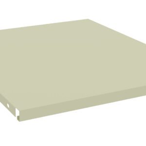 Illustration of a rectangular, light beige platform with smooth edges and a flat surface, shown against a white background.