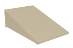 Beige, triangular prism-shaped box with a flat top surface and slanted sides. The front edges are sharp, and the overall design is minimalistic and functional.