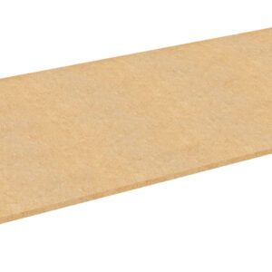 A large, rectangular sheet of medium-density fiberboard (MDF) with a smooth, light brown surface.