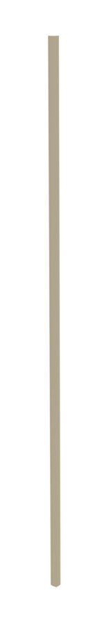 A long, slender, beige vertical pole against a white background.
