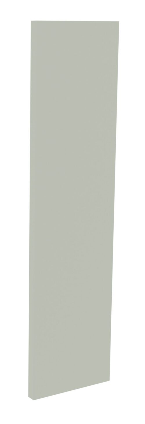 A tall, narrow rectangular panel with a smooth surface in a light grayish-green color. The panel is viewed against a plain white background.