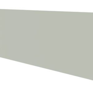 A thin, L-shaped metal beam with a gray finish, positioned diagonally against a white background.