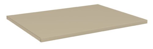 tb8drc735d33t4prellh.jpg A beige, rectangular metal panel with a smooth surface and slightly rounded edges. The panel is laid flat, showcasing its thin profile and minimalist design.
