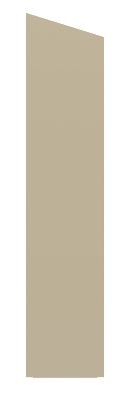 A tall, narrow, rectangular beige object stands on a white background. It appears flat and solid, resembling a minimalist design or panel with a slightly lighter edge visible along the top.