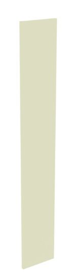 A tall, narrow rectangular beige panel set against a plain, white background.