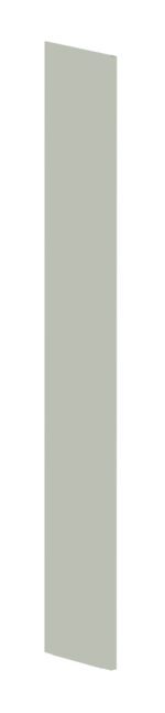 A tall, narrow, rectangular panel in a muted green color, shown against a plain white background. The panel appears to be made of a smooth, solid material.