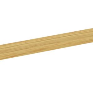 A long, rectangular wooden plank with a light brown color and visible grain patterns, set against a white background.