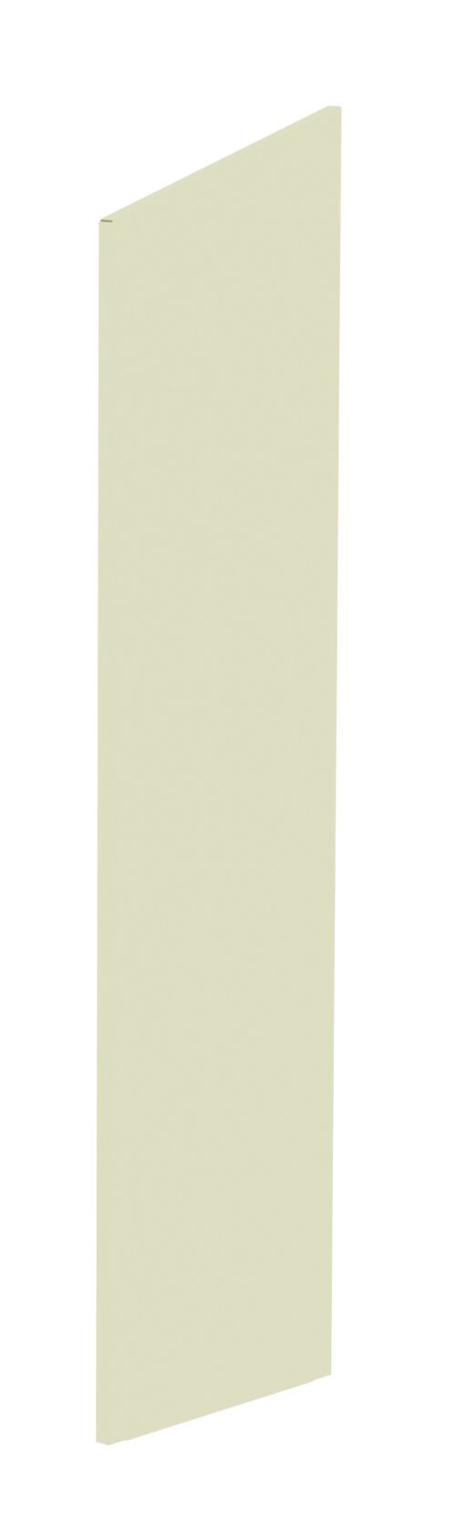 A tall, thin, rectangular beige panel standing vertically against a white background. The panel is viewed at a slight angle.