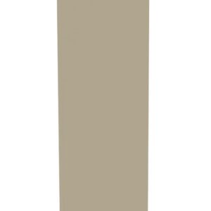 A tall, rectangular beige door standing upright against a white background. The door has no visible handle or design features.