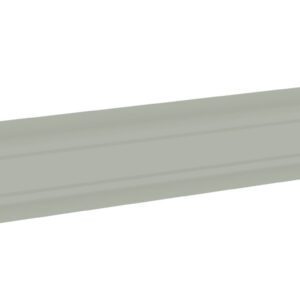 A long, rectangular metal strip with a pale gray color, featuring a slightly raised middle section and small holes near the ends for mounting. It is depicted against a plain white background.