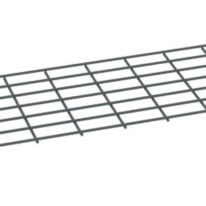 A rectangular metal grid or grate with evenly spaced horizontal and vertical bars forming a series of square openings. It is shown against a plain white background.