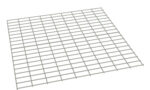 A 3D rendering of a gray grid structure viewed from an angle. The grid consists of intersecting horizontal and vertical lines, forming evenly spaced square sections. The background is plain white, emphasizing the simplicity of the grid design.