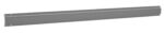 A long, flat, gray metal strip with slight ridges and holes at each end, likely used as a mounting bracket or support beam.