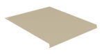 A beige rectangular metal panel with a folded edge is shown against a white background. There is a small hole near one corner of the panel.