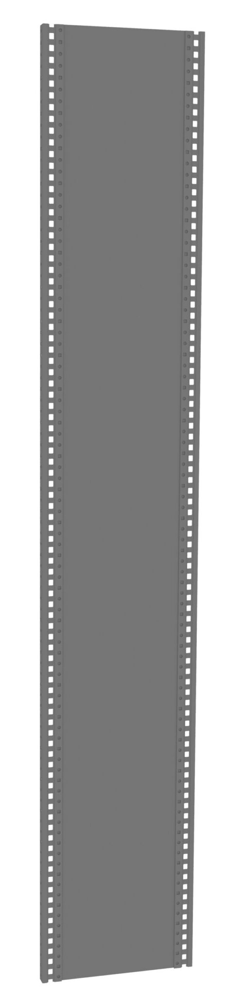 uc0v1yacoylyhbuu2a1g.jpg A vertical, rectangular, gray object resembling a filmstrip with perforated edges along both sides. The center is blank and void of any images or text. The object is isolated against a plain background.