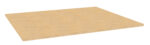 A plain, rectangular sheet of medium-density fiberboard (MDF) with a light brown color, shown on a white background. The board appears smooth and flat, with slightly visible texture.