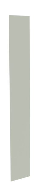 A tall, narrow rectangle filled with a solid light grayish-green color against a white background.