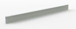 A long, rectangular metal bracket with a smooth surface, featuring small holes at each end and a couple of holes in the center, displayed against a plain white background.