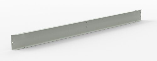 ujkvtbf7vskfvwizmpqv.jpg A long, rectangular metal bracket with a smooth surface, featuring small holes at each end and a couple of holes in the center, displayed against a plain white background.