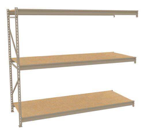ujraz8pqgnr17brah0hu.jpg A three-tier metal storage rack with wooden shelves, designed for heavy-duty storage. The frame is metallic, and the shelves are evenly spaced, offering ample space for organizing items. The rack is freestanding with a simple design.