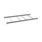 Metal ladder section lying flat with five horizontal rungs, designed to be part of a larger climbing structure. The sides are straight and parallel, made from a sturdy material suitable for construction or industrial use. White background.