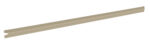 A long, beige metal bar with a slightly curved surface, featuring small holes at both ends. The bar is isolated against a white background, appearing to be a component of a larger structure.