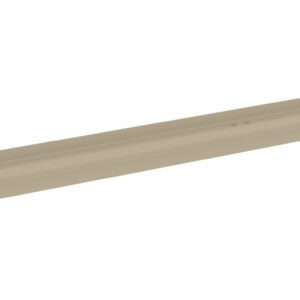 A long, beige metal bar with a slightly curved surface, featuring small holes at both ends. The bar is isolated against a white background, appearing to be a component of a larger structure.