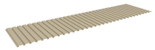 uorkoscdruth9xdjr0h7.jpg A long, rectangular beige panel with evenly spaced ridges running parallel along its length, resembling a corrugated surface.