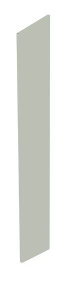 A tall, narrow, rectangular panel with a light gray color, positioned vertically against a plain white background. The panel appears flat and smooth, with clean, sharp edges.