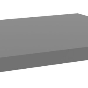 A simple gray rectangular 3D block displayed against a white background. The block appears to be solid and flat, with clean edges and a slightly elevated perspective showing three sides.