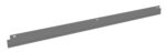 A long, flat metal bracket with a rectangular shape and a single hole in the center, designed for mounting or support. It has two smaller holes near the ends for additional fastening. The bracket is gray and positioned diagonally.