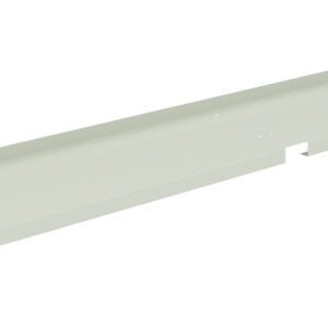 A long, light gray metal piece with flat and angled surfaces, resembling a shelf or bracket. It has clean edges and is viewed against a white background.