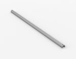 A long, slender, metallic rod on a plain white background. The rod appears cylindrical with a small notch at one end and holes near the same end, likely for mounting or connecting purposes.