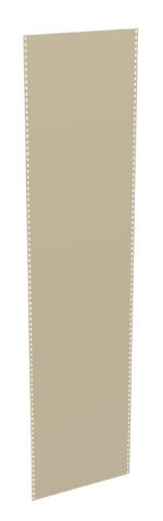 A vertical beige sheet of paper with evenly spaced holes along both long edges, resembling old-style printer paper.