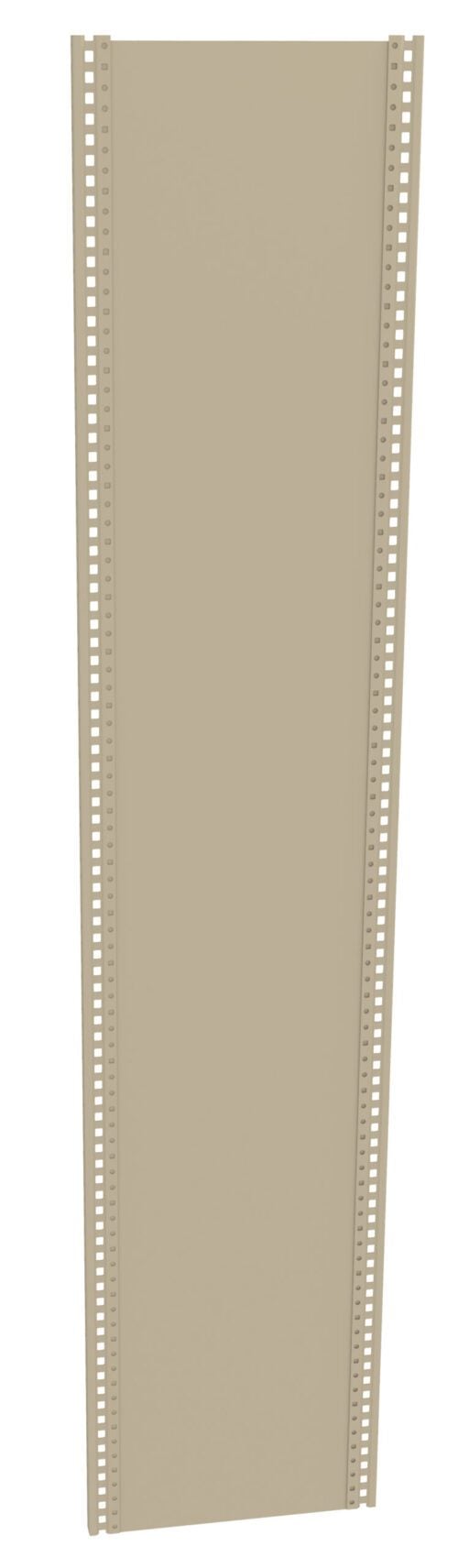 A long, narrow beige rectangular panel with perforated edges arranged in parallel lines along its length. The surface is smooth, and the edges are straight and evenly aligned.