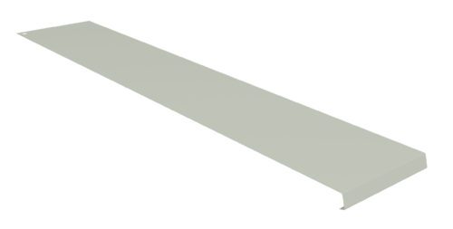 vygp2j4qr8wpwrnj971l.jpg Image of a long, flat, light gray metal strip with a slight bend at one end and a small hole on the opposite end, likely used for construction or support purposes. The strip is positioned diagonally from bottom right to top left.