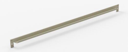 wajtovewirfmie2pb3km.jpg A long, straight metal bar with a light beige color, featuring two round holes at each end. The simple design suggests a functional purpose, possibly for mounting or structural support. The background is plain white.