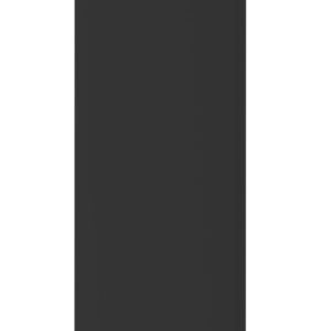 A tall, rectangular black panel standing upright against a white background. The panel has a smooth and matte finish, with clean edges and a modern appearance.