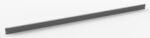 A long, black metal bar with a rectangular profile is shown against a plain white background. The bar has holes along its length, suggesting it might be used for mounting or structural support.