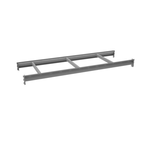 A long, rectangular steel beam with a simple ladder-like structure featuring two parallel bars connected by three evenly spaced crossbars, lying flat against a white background.