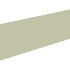 A 3D rendering of a long, rectangular, light beige panel with small notches on the corners. The panel appears to be made of a smooth, flat material, possibly metal or plastic.