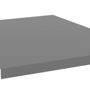 A gray, flat rectangular slab with a simple geometric design and a smooth surface, viewed from a slightly elevated angle, highlighting its thickness.
