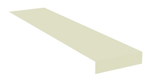 Illustration of a long, light beige rectangular 3D block with a shadow on one side, giving a sense of depth.