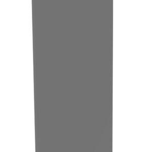 A vertically standing large gray foam board panel on a white background, showing its narrow edge and flat surface.