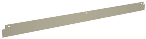 A long, flat, rectangular metal bracket with two holes near each end and a notch on one side. The bracket has a beige color and appears to be a component likely used for mounting or supporting purposes.